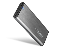 Akcesoria do dysków AXAGON EEM2-SG2 Obudowa zewnętrzna aluminiowa bezśrubowa USB-C 3.2 Gen 2 M.2 NVMe & SATA SSD + USB-A - USB-C redukcja